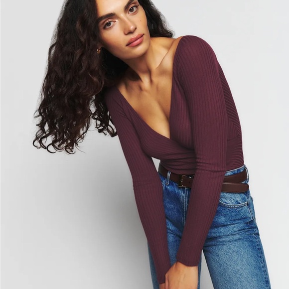 REFORMATION Minnie Knit Top - Picture 1 of 6